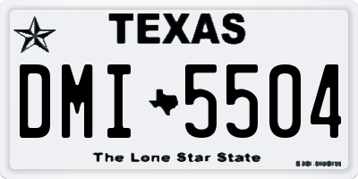 TX license plate DMI5504
