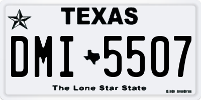 TX license plate DMI5507