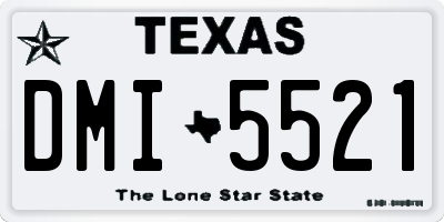 TX license plate DMI5521