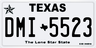 TX license plate DMI5523