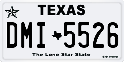 TX license plate DMI5526
