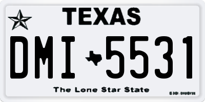 TX license plate DMI5531