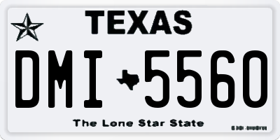 TX license plate DMI5560