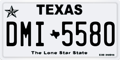 TX license plate DMI5580