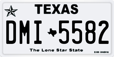 TX license plate DMI5582