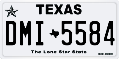 TX license plate DMI5584