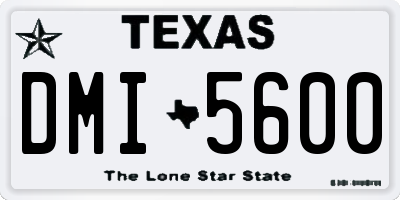 TX license plate DMI5600