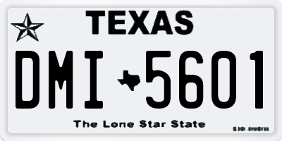 TX license plate DMI5601