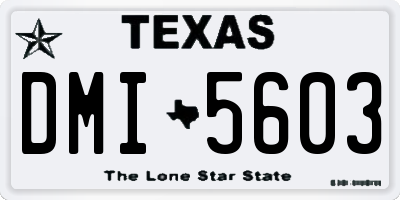 TX license plate DMI5603