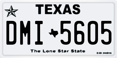TX license plate DMI5605