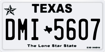 TX license plate DMI5607