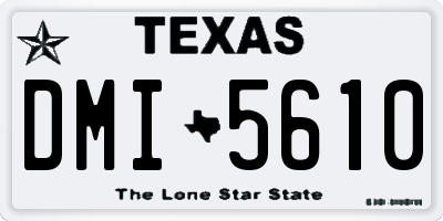 TX license plate DMI5610