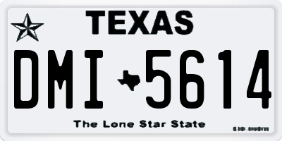 TX license plate DMI5614