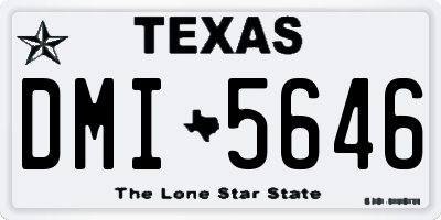 TX license plate DMI5646