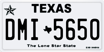 TX license plate DMI5650
