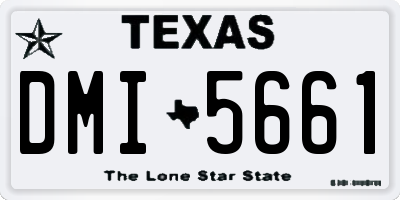 TX license plate DMI5661