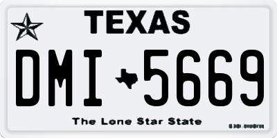 TX license plate DMI5669