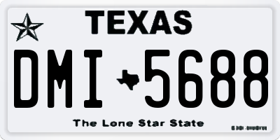 TX license plate DMI5688