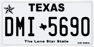 TX license plate DMI5690