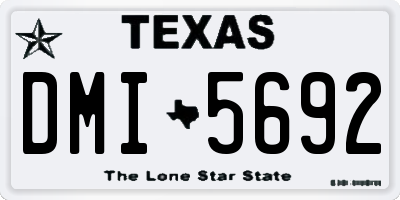 TX license plate DMI5692