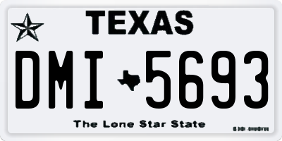 TX license plate DMI5693
