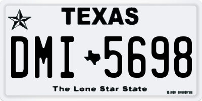 TX license plate DMI5698