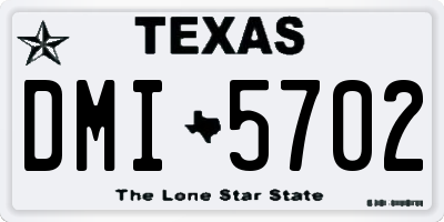TX license plate DMI5702