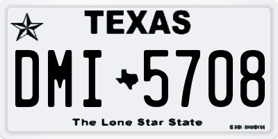 TX license plate DMI5708