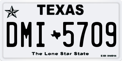 TX license plate DMI5709