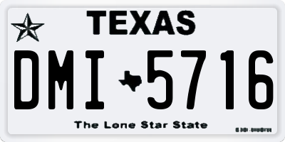 TX license plate DMI5716