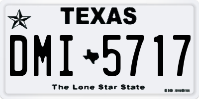 TX license plate DMI5717