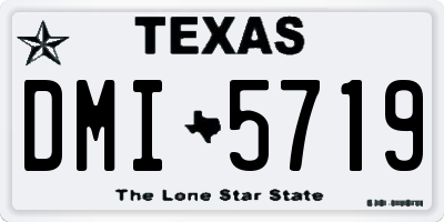 TX license plate DMI5719