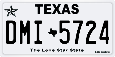 TX license plate DMI5724