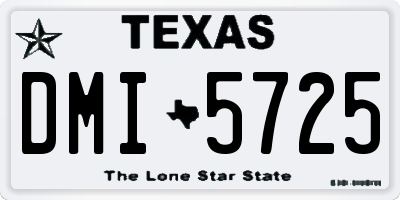 TX license plate DMI5725
