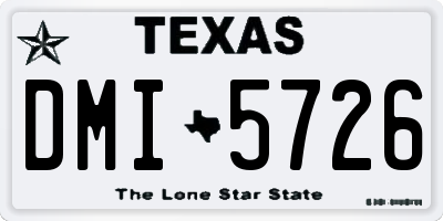 TX license plate DMI5726