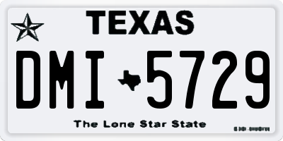 TX license plate DMI5729