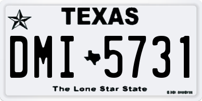 TX license plate DMI5731