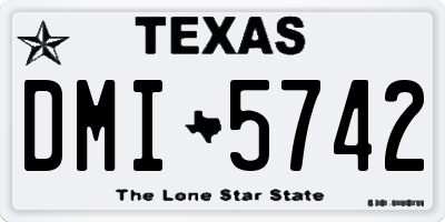 TX license plate DMI5742
