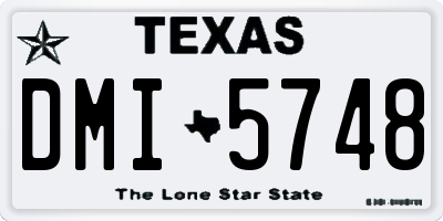 TX license plate DMI5748