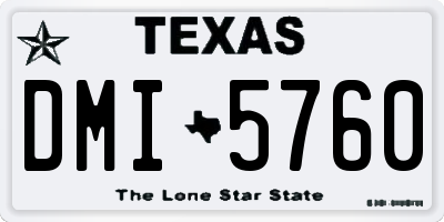 TX license plate DMI5760