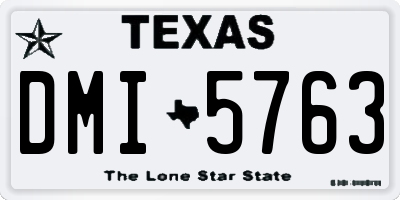 TX license plate DMI5763
