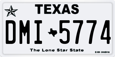 TX license plate DMI5774