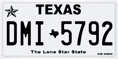 TX license plate DMI5792