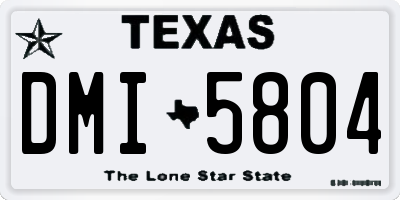 TX license plate DMI5804