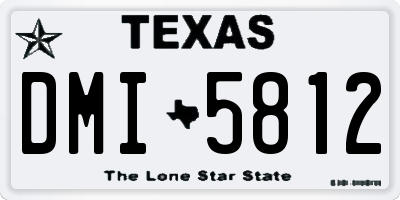 TX license plate DMI5812