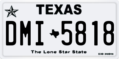 TX license plate DMI5818