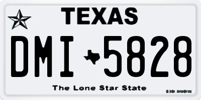 TX license plate DMI5828