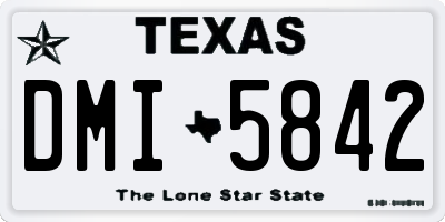 TX license plate DMI5842