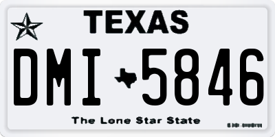 TX license plate DMI5846