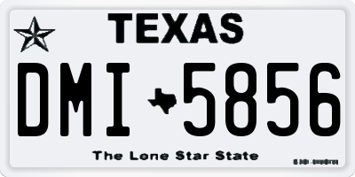 TX license plate DMI5856